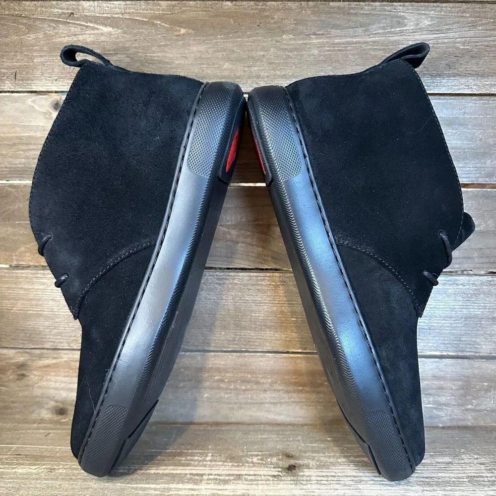 New NWOB Mens FitFlop Zackery Black Suede Comfort Ankle Chukka Boots Size 9 M‎